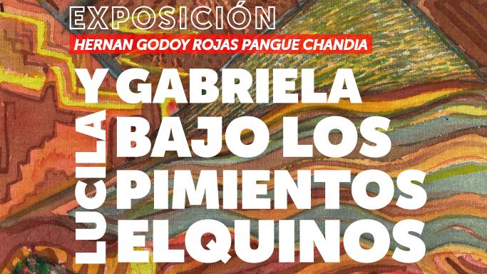 Imagen de parte de la obra de Hernán Godoy, que representa el paisaje Elquino